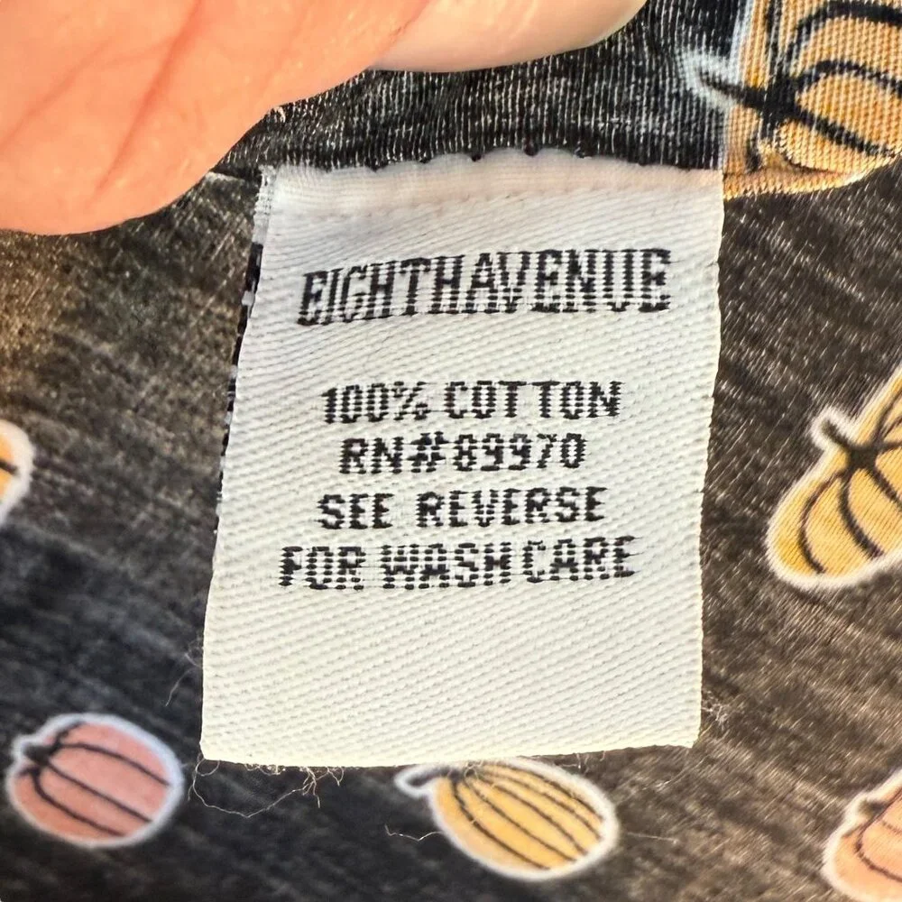 EIGHTH AVENUE Men’s Black &‎ Orange Pumpkins Button Up Shirt Size XL NWT - Picture 5 of 6